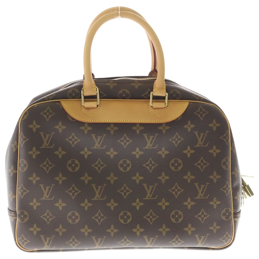 Louis Vuitton Monogram Deauville Leather Handbag Brown — view 2