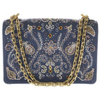 Dior J'adior Beads Denim Chain Shoulder Bag Blue Multicolor — view 2
