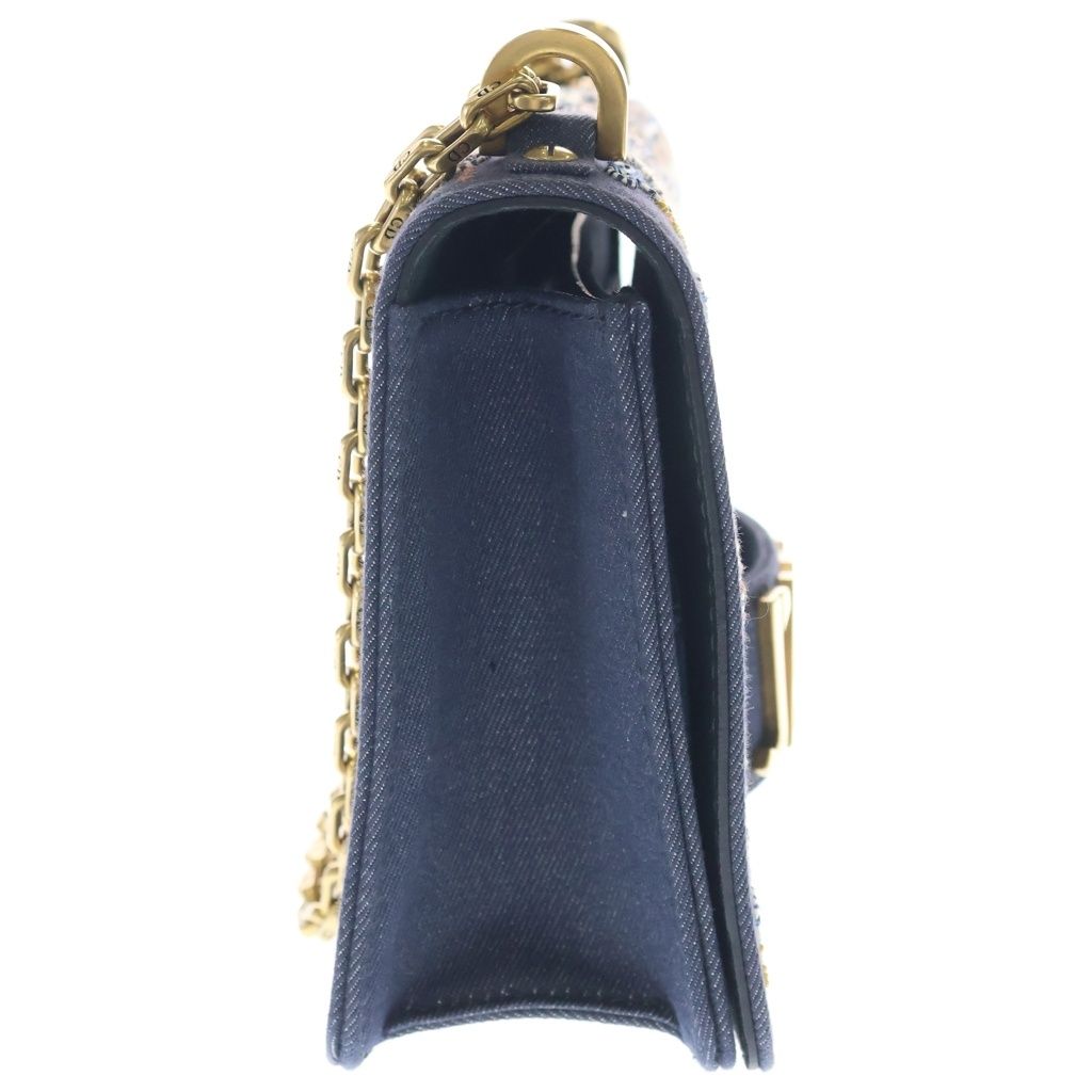 Dior J'adior Beads Denim Chain Shoulder Bag Blue Multicolor — view 3