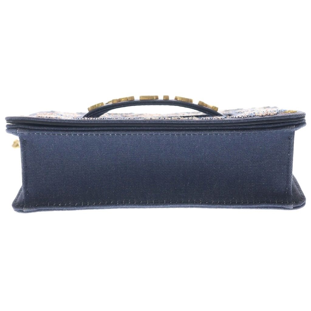 Dior J'adior Beads Denim Chain Shoulder Bag Blue Multicolor — view 4