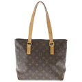 Louis Vuitton Monogram Cabas Piano Tote Brown Leather Gold