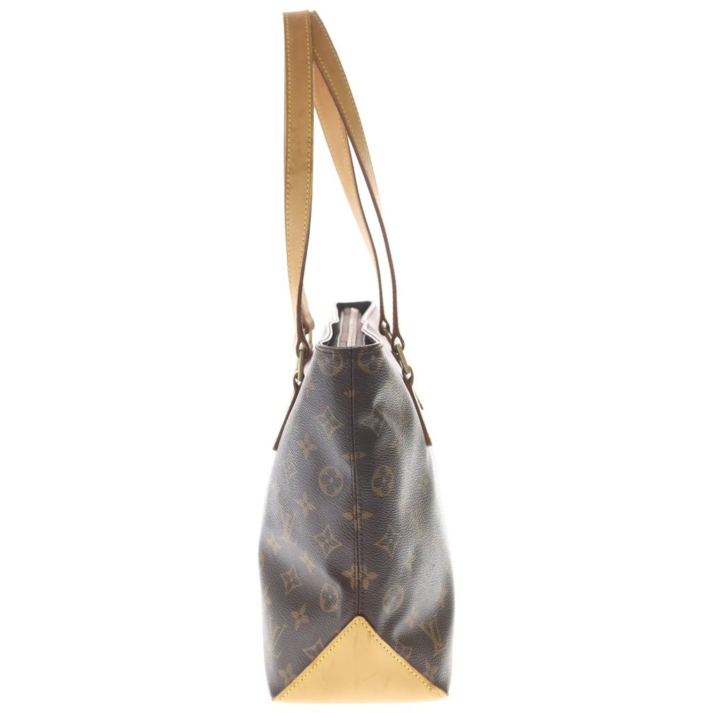 Louis Vuitton Monogram Cabas Piano Tote Brown Leather Gold — view 3
