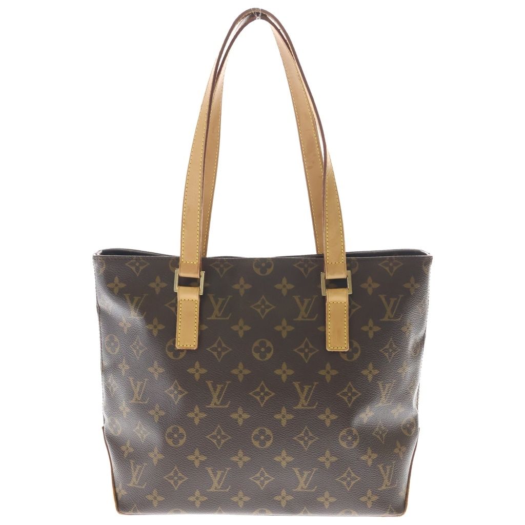 Louis Vuitton Monogram Cabas Piano Tote Brown Leather Gold — view 2