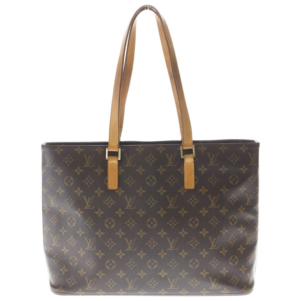 Louis Vuitton Monogram Tote Brown Leather Gold — view 2