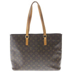 Louis Vuitton Monogram Tote Brown Leather Gold — view 2