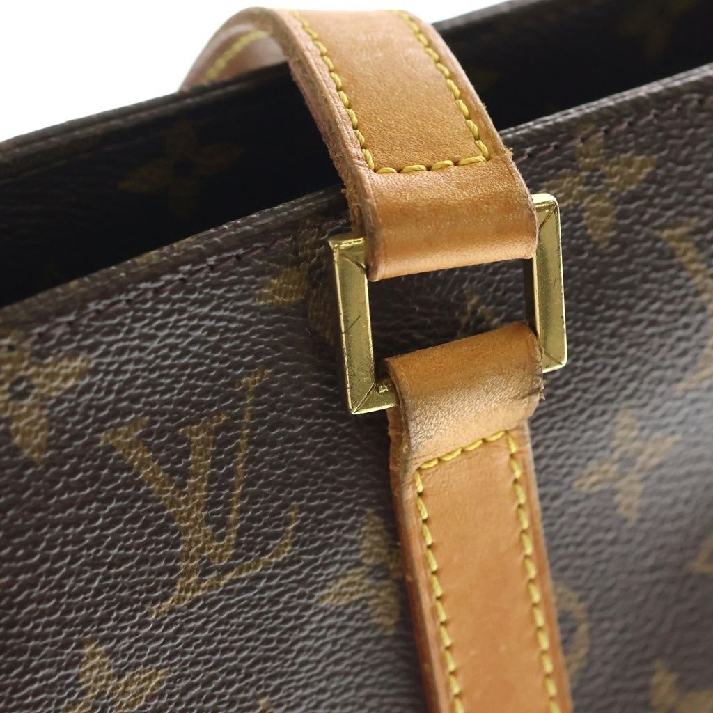 Louis Vuitton Monogram Tote Brown Leather Gold — view 8
