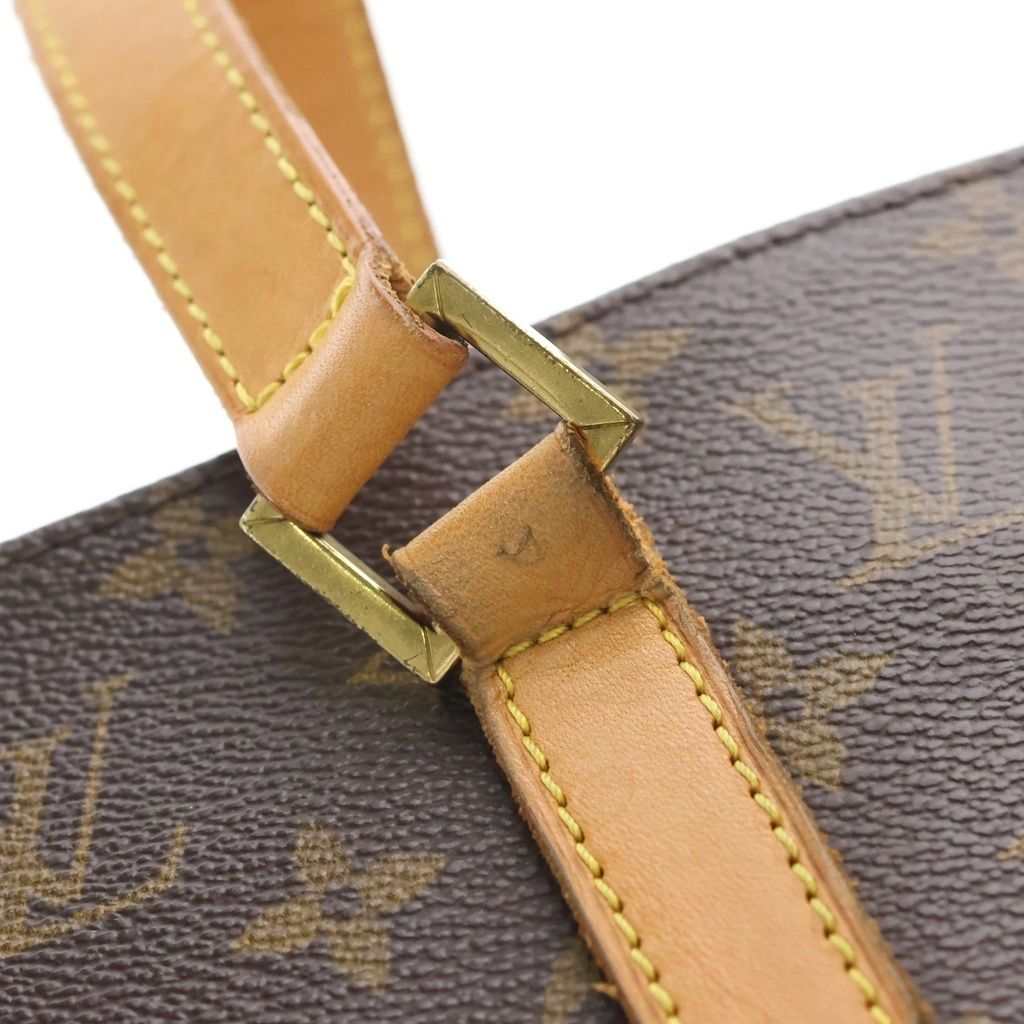 Louis Vuitton Monogram Tote Brown Leather Gold — view 6