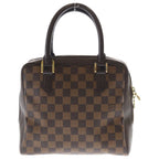 Louis Vuitton Damier Brera Handbag Brown Leather Gold — view 2