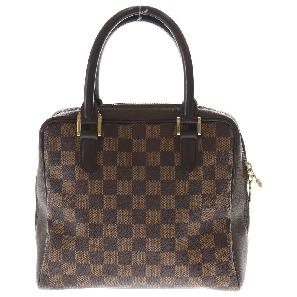 Louis Vuitton Damier Brera Handbag Brown Leather Gold — view 2