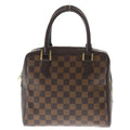 Louis Vuitton Damier Brera Handbag Brown Leather Gold
