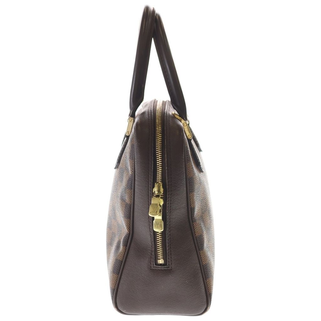 Louis Vuitton Damier Brera Handbag Brown Leather Gold — view 3