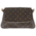 Louis Vuitton Monogram Mini Looping Shoulder Bag Brown Leather Gold