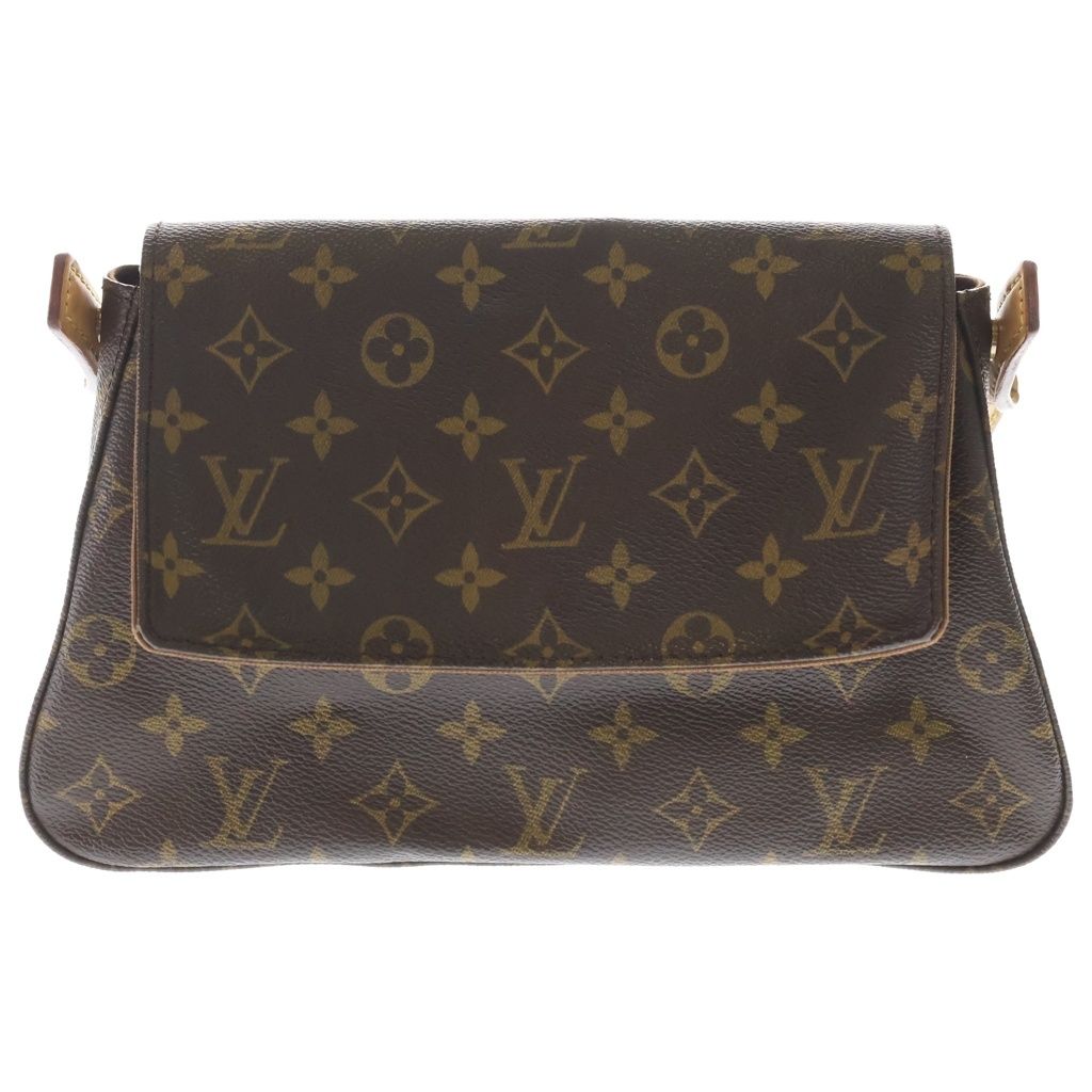 Louis Vuitton Monogram Mini Looping Shoulder Bag Brown Leather Gold