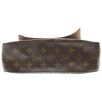 Louis Vuitton Monogram Mini Looping Shoulder Bag Brown Leather Gold — view 4