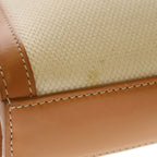 Celine Mini Vertical Cover 2-Way Shoulder Bag Ivory Brown Leather Canvas Gold — view 5