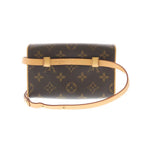 Louis Vuitton Monogram Pochette Florentine Waist Bag Brown Leather Gold — view 2