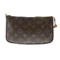 Louis Vuitton Monogram Accessoire Handbag Brown Leather Gold