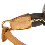 Louis Vuitton Monogram Accessoire Handbag Brown Leather Gold — view 7