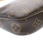 Louis Vuitton Monogram Accessoire Handbag Brown Leather Gold — view 5