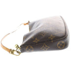 Louis Vuitton Monogram Accessoire Handbag Brown Leather Gold — view 3