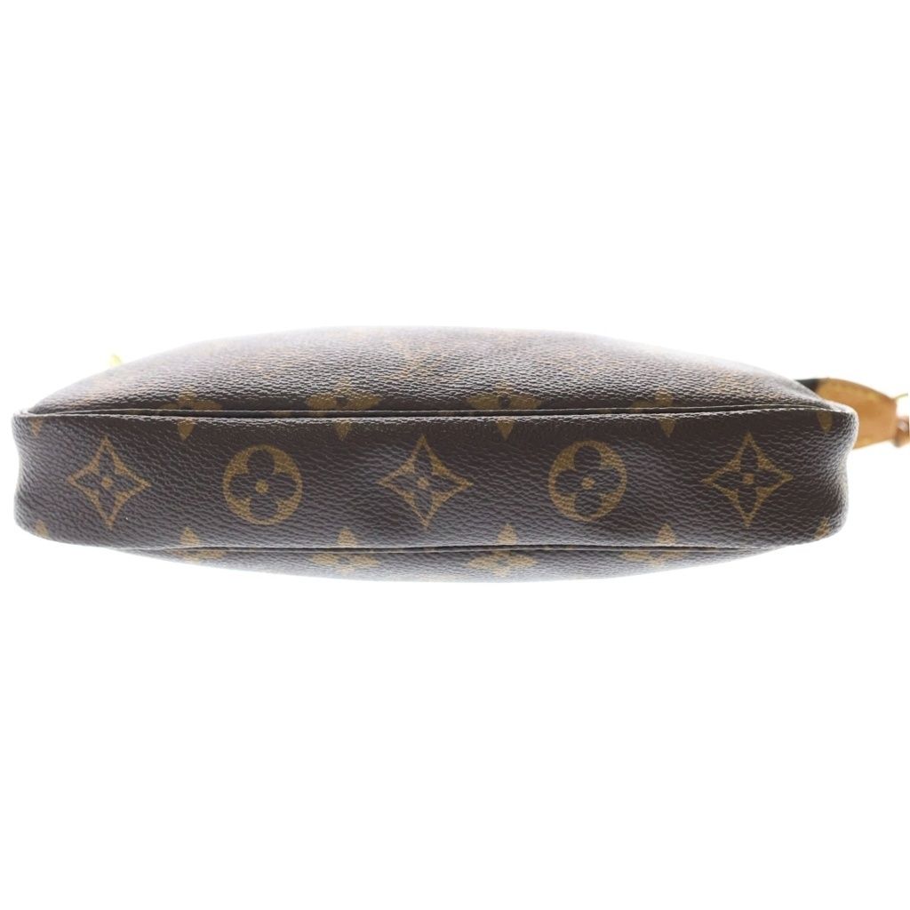 Louis Vuitton Monogram Accessoire Handbag Brown Leather Gold — view 4