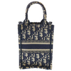 Dior Oblique Mini Phone Mini Shoulder Bag Navy Canvas Gold — view 2