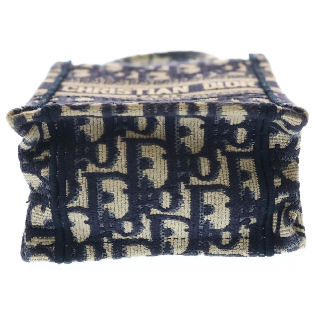 Dior Oblique Mini Phone Mini Shoulder Bag Navy Canvas Gold — view 4
