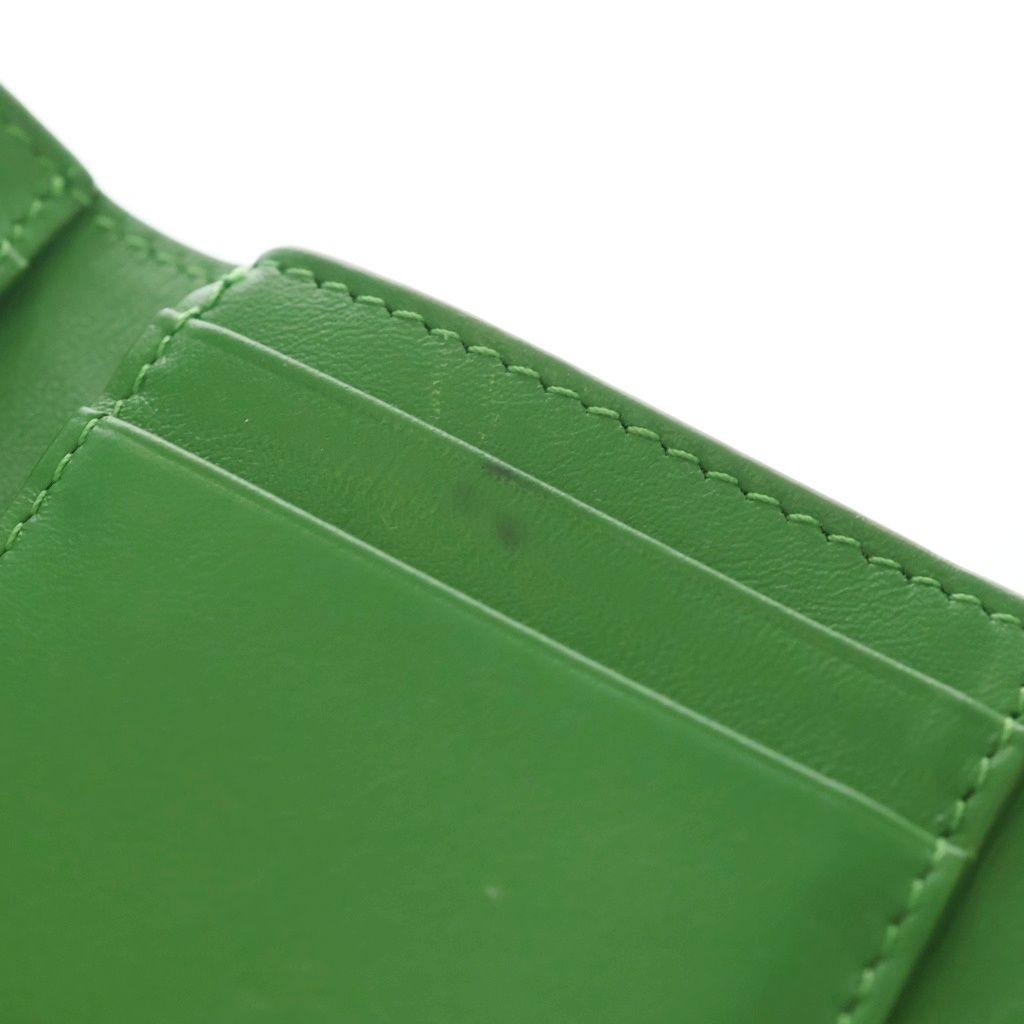 Dior Lady Lotus Wallet Patent Cannage Trifold Compact Green — view 5
