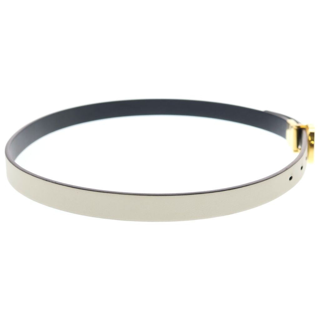 Dior Reversible Belt White Black Leather Gold — view 3