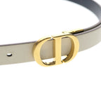 Dior Reversible Belt White Black Leather Gold — view 4