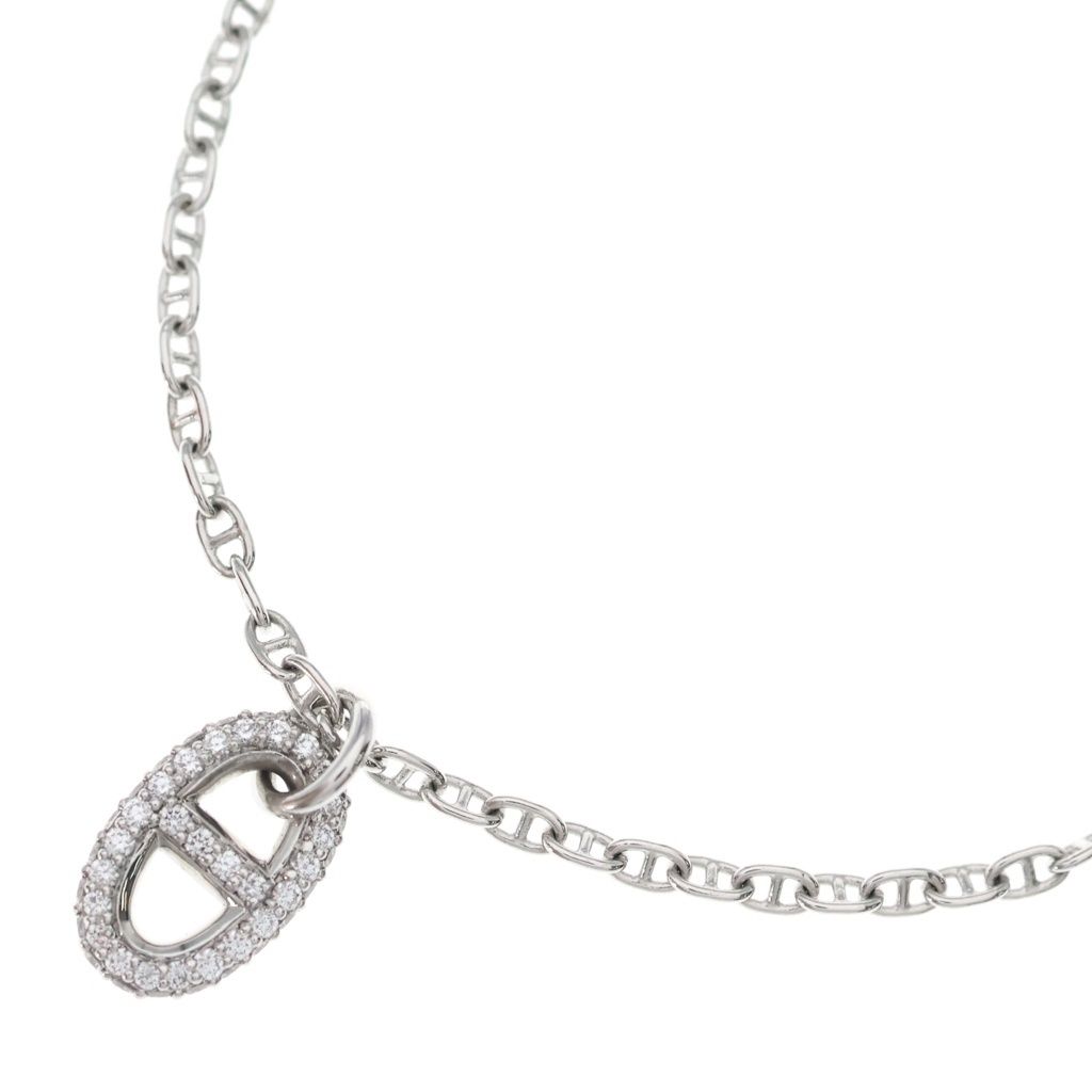 Hermes Farandole Diamond 750 18k White Gold Pendant