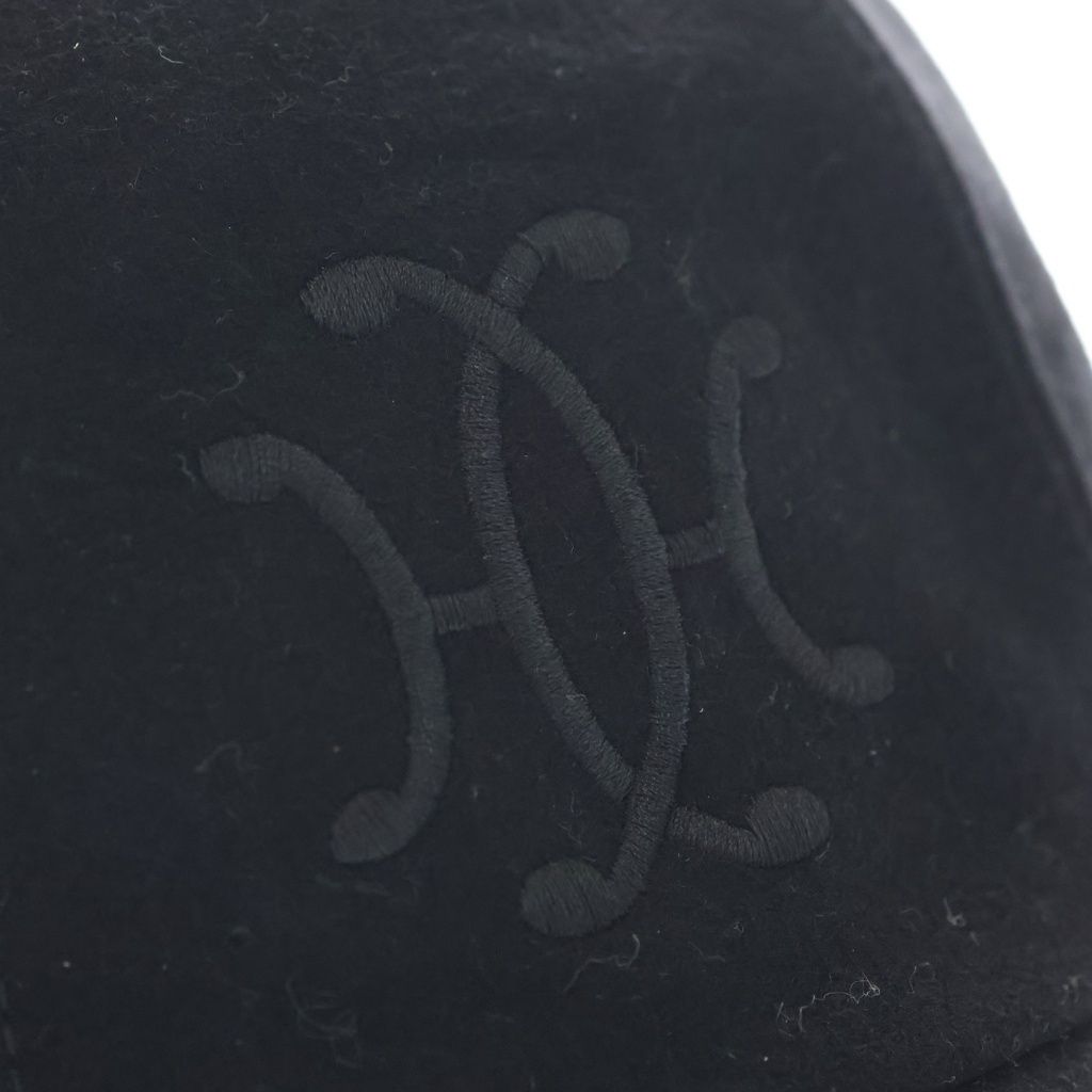 Hermes Cashmere Logo Cap Baseball Cap Black — view 7