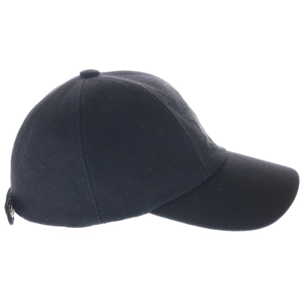 Hermes Cashmere Logo Cap Baseball Cap Black — view 3