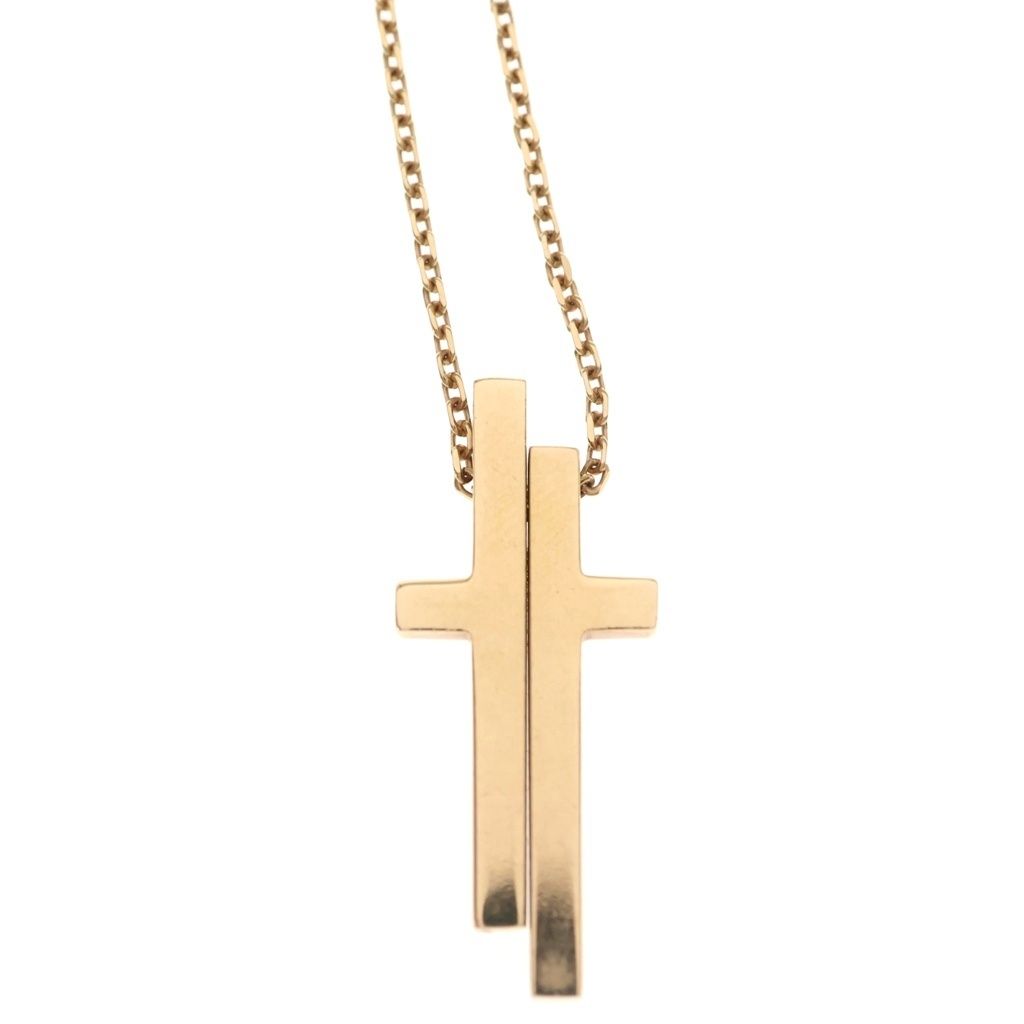 Gucci Separate Cross Necklace 18k Yellow Gold — view 3