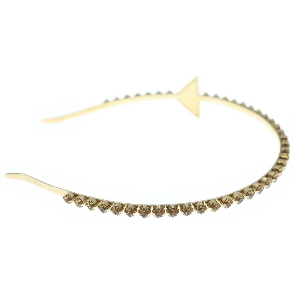 Prada Triangle Logo Headband Gold — view 3