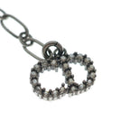 Dior Adior Rhinestone Logo Choker Necklace Black Silver — view 6