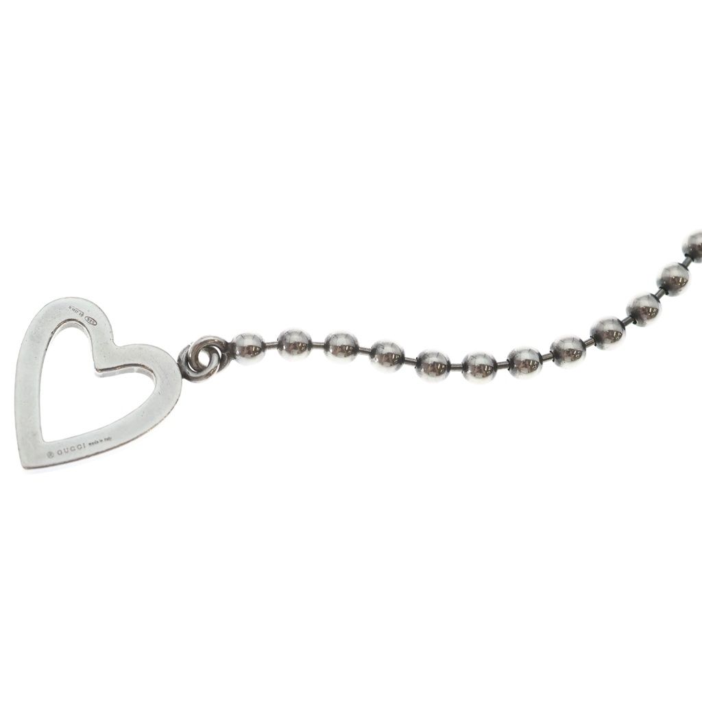 Gucci Heart Ball Chain Pendant Silver