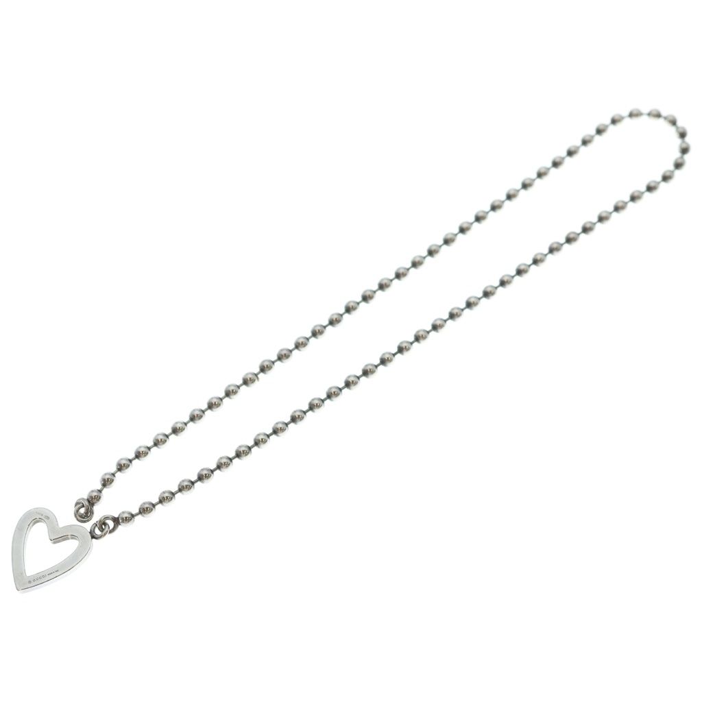 Gucci Heart Ball Chain Pendant Silver — view 2