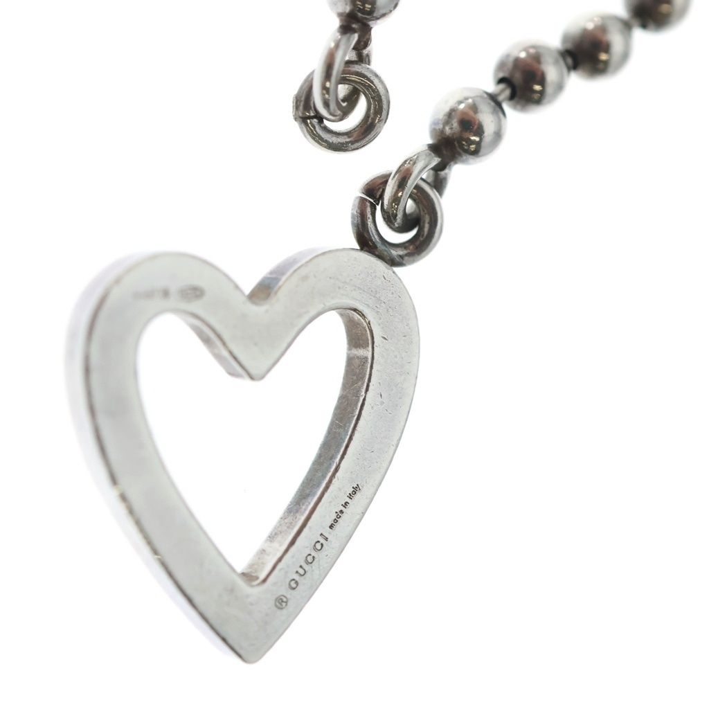 Gucci Heart Ball Chain Pendant Silver — view 6