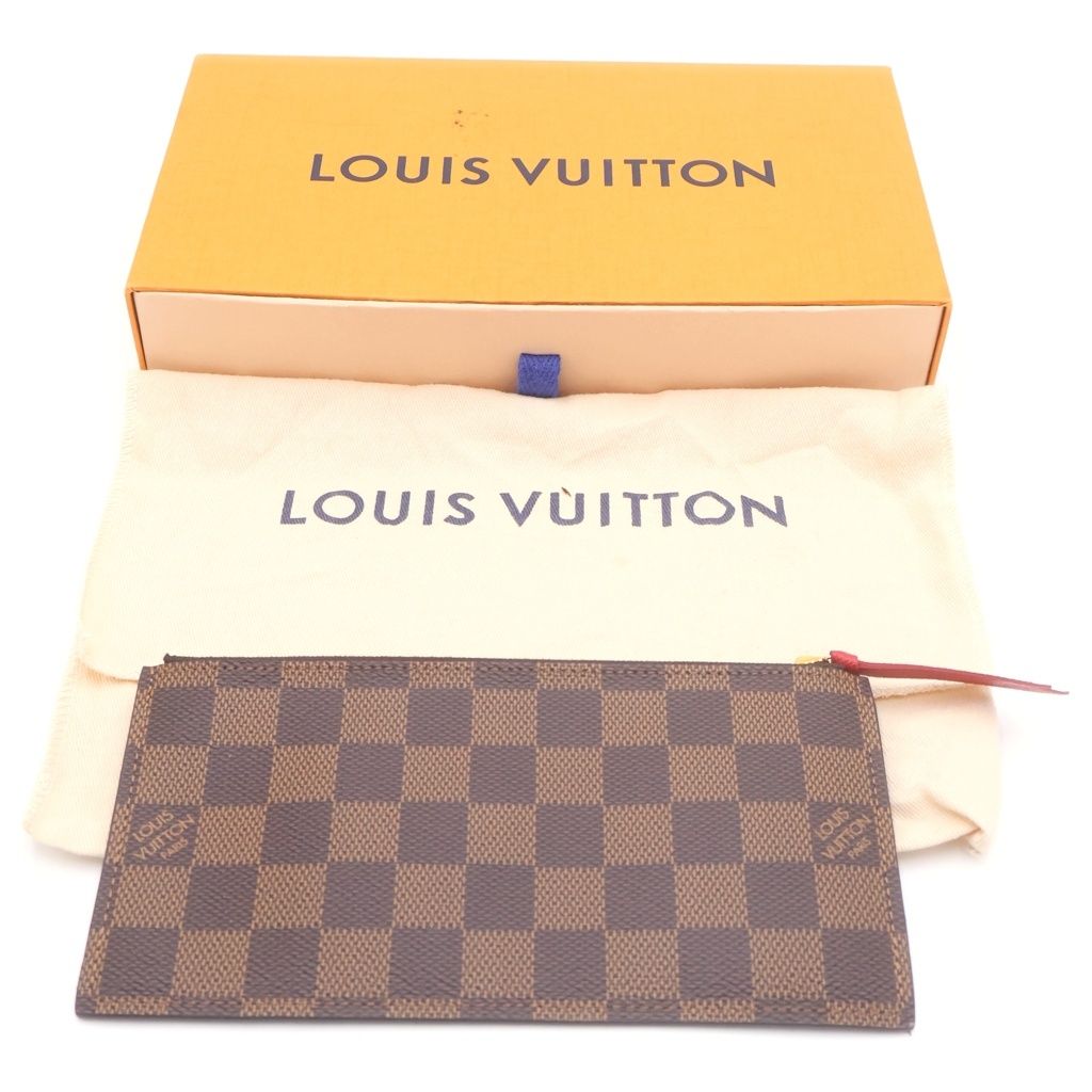 Louis Vuitton Damier Pochette Felicie Leather Shoulder Bag Chain Wallet Brown — view 7