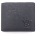Louis Vuitton Aerogram Portefeuille Multiple Leather Bifold Wallet Black