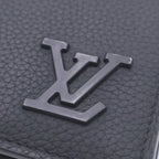 Louis Vuitton Aerogram Portefeuille Multiple Leather Bifold Wallet Black — view 5