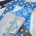 Hermes Carre 90 Brins D'or Golden Sprig Silk Scarf Blue — view 2