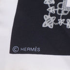 Hermes Carre 90 Brins D'or Golden Sprig Silk Scarf Blue — view 5