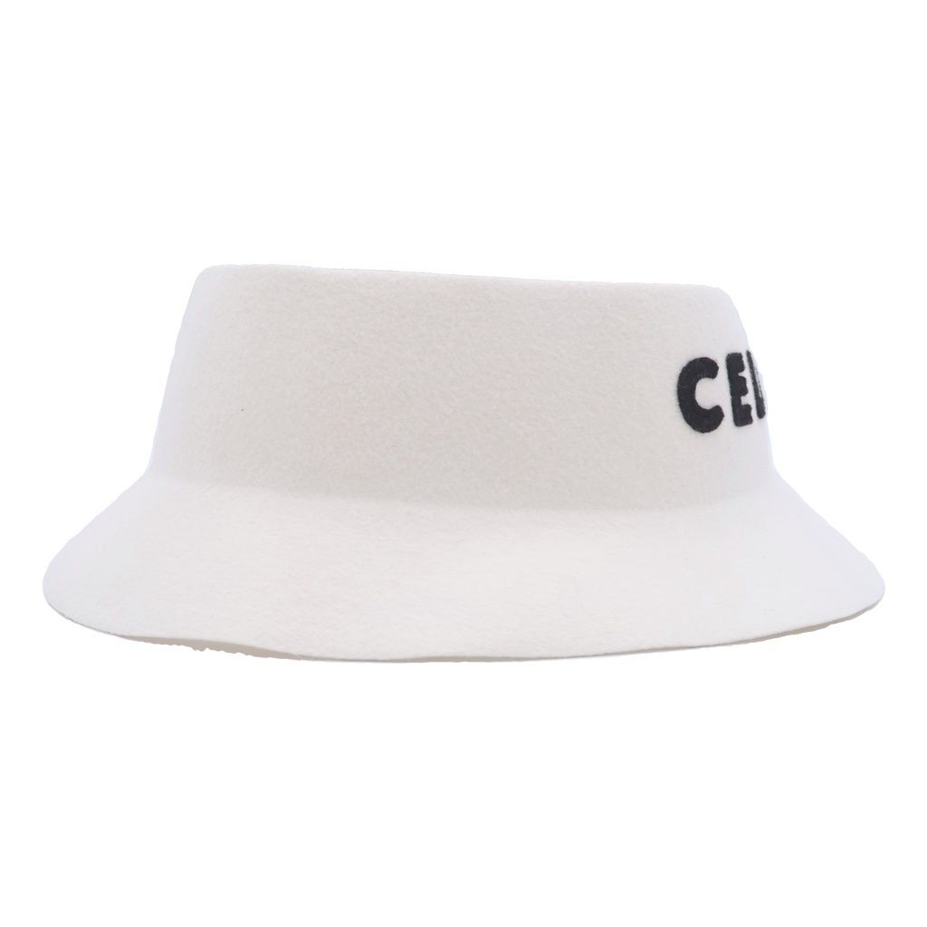 Celine Crownless Hat Logo White — view 3