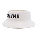 Celine Crownless Hat Logo White
