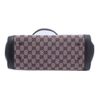 Gucci GG Canvas Bamboo Leather Handbag Black Beige — view 4