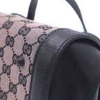 Gucci GG Canvas Bamboo Leather Handbag Black Beige — view 5