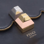 Fendi Canai Chain Shoulder Bag Black Leather — view 7