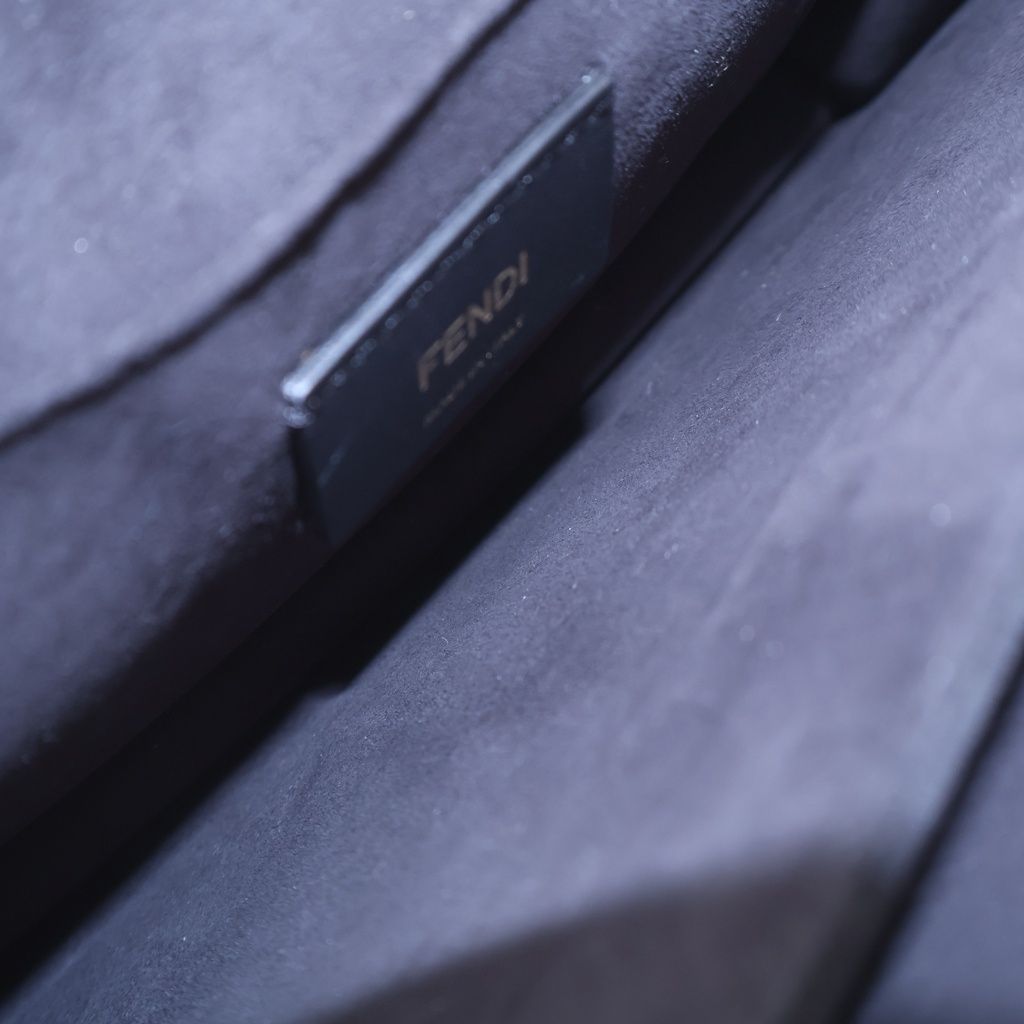Fendi Canai Chain Shoulder Bag Black Leather — view 8